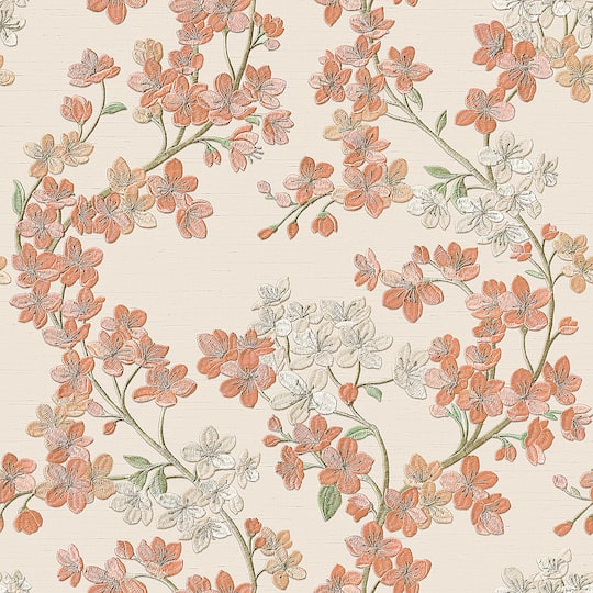 Designs Direct Embroidered Cherry Bloom Wallpaper